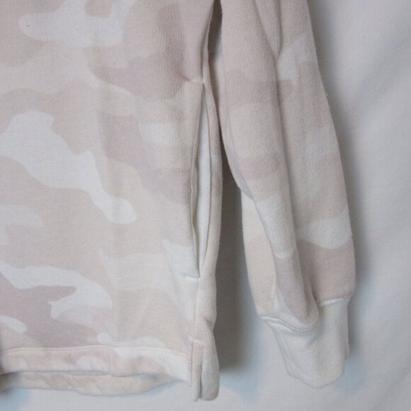 Victoria Secret Pink Gray Camo 1/4 Zip Cotton Jacket Sweatshirt Embroidered Med - Picture 2 of 7